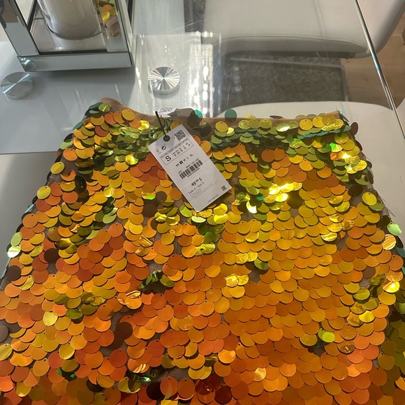 Zara small sequin skirt- limited edition brand new with tags - Picture 4 of 5